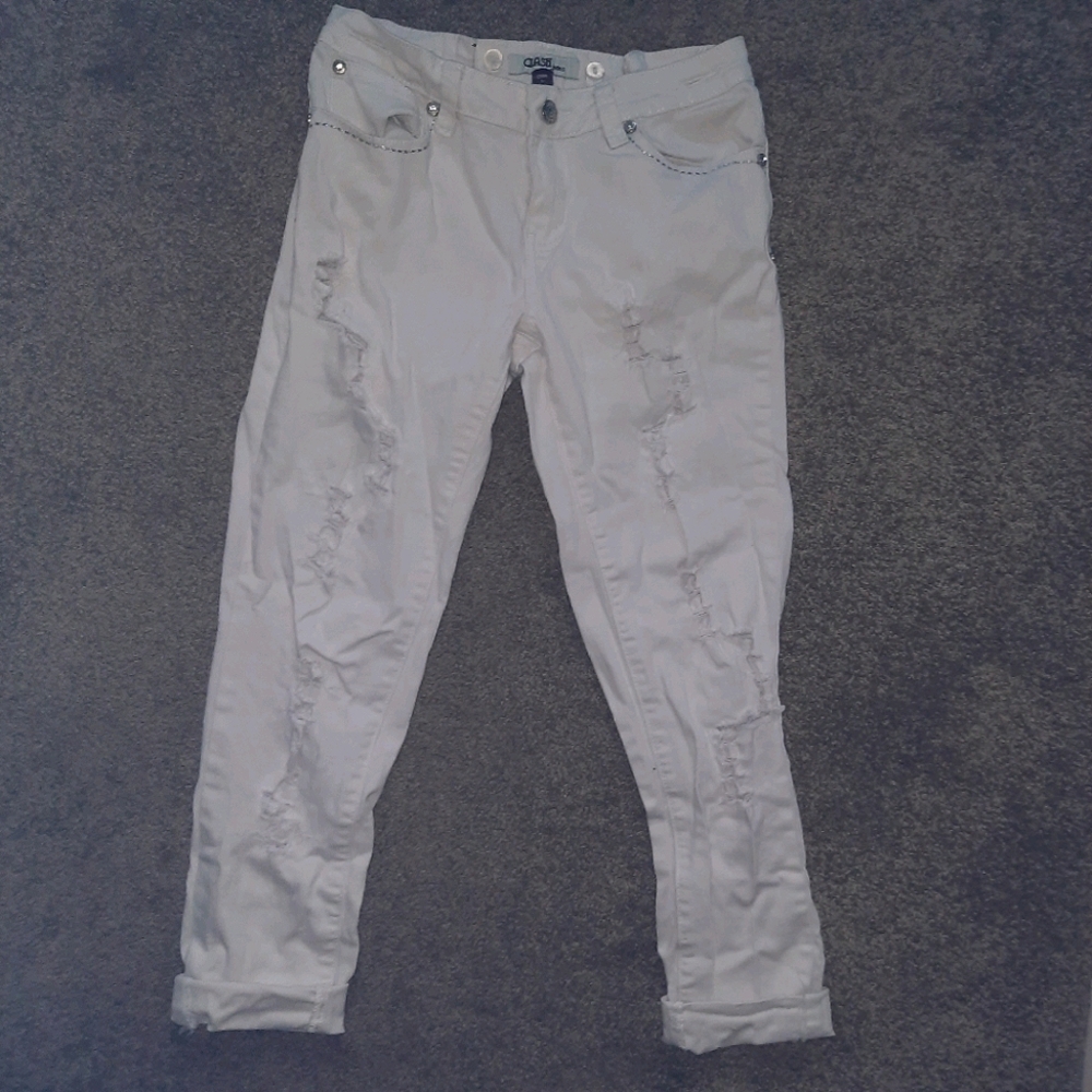 Clash Jeans - White Distressed